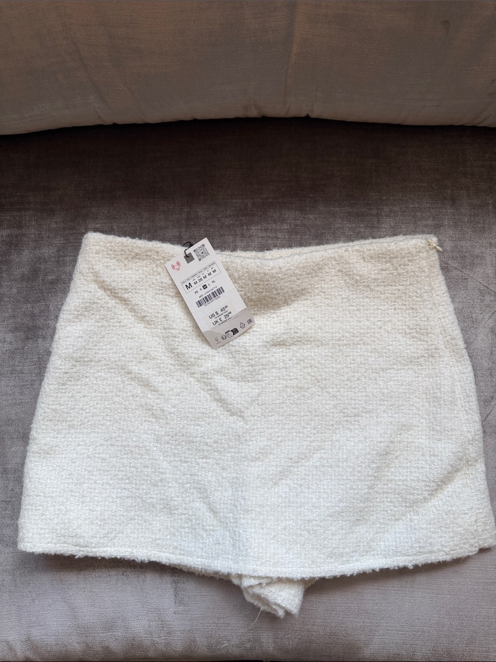 ZARA White Mini Skort